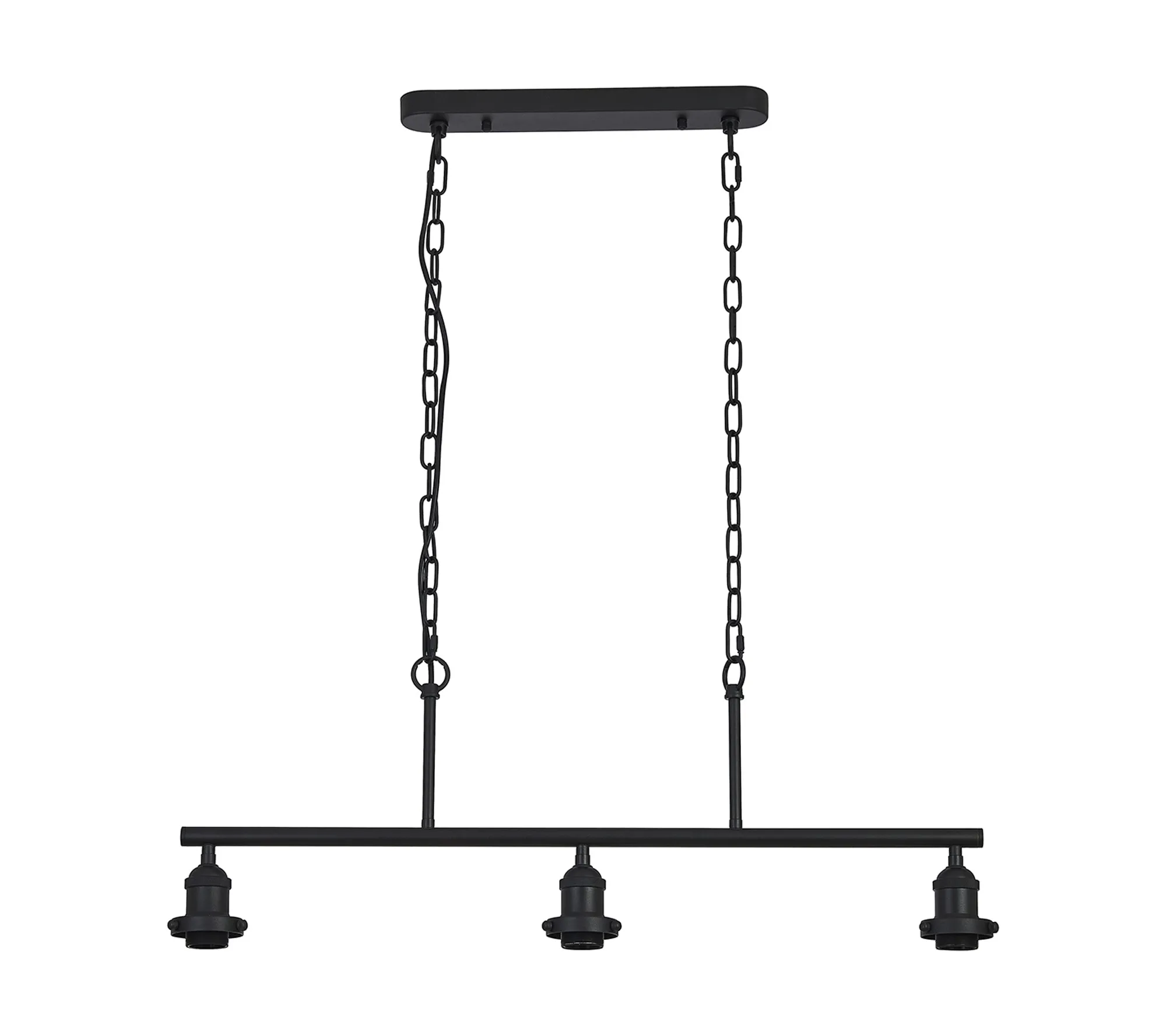 D1024BL  Dreifa Curved Linear Pendant (FRAME ONLY), 3 x E27, Satin Black